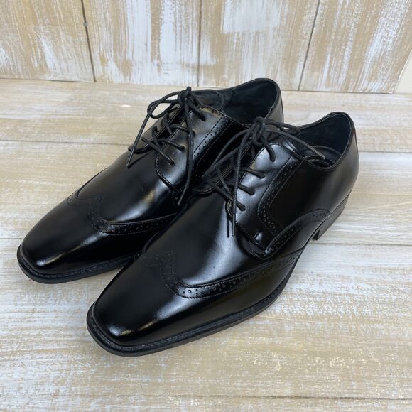Stacy Adams Adler Wingtip Oxford Mens Sz 10½ W Black Leather Dress Shoes main image 4